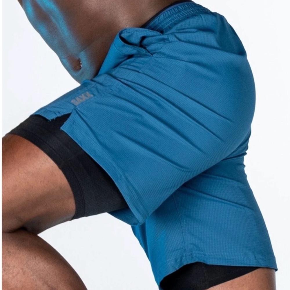 Saxx Kinetic Train 2N1 Training Shorts Blue, XL
